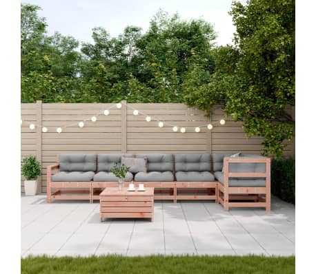 vidaXL Set mobilier de grădină cu perne, 7 piese, lemn masiv douglas