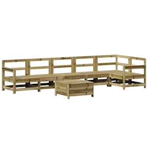 7dílná zahradní sedací souprava impregnovaná borovice - obrázek 2