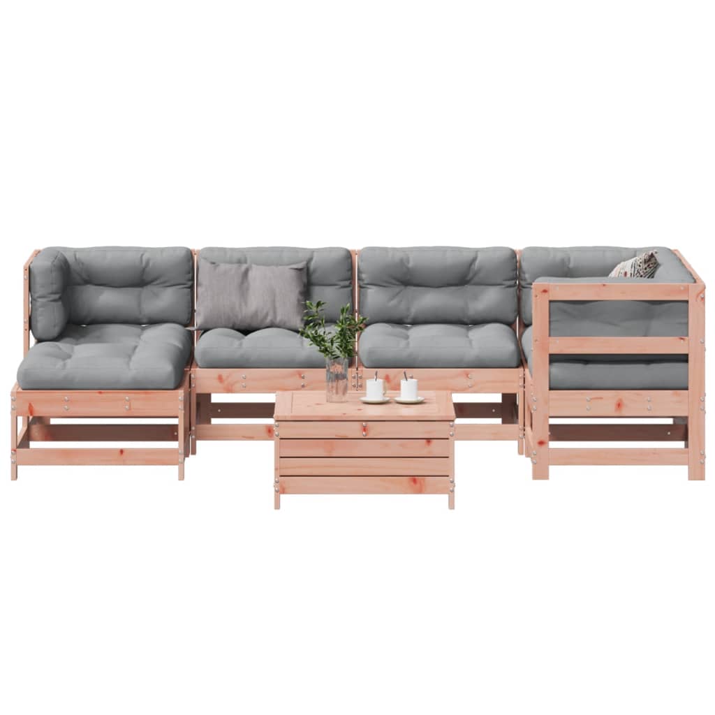 vidaXL Set mobilier de grădină cu perne, 7 piese, lemn masiv douglas