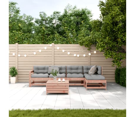 vidaXL 6-tlg. Garten-Lounge-Set mit Kissen Massivholz Douglasie