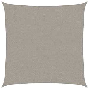 Senčno jadro 160 g/m² kvadratno svetlo sivo 3x3 m HDPE - slika 2