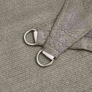 Senčno jadro 160 g/m² kvadratno svetlo sivo 3x3 m HDPE - slika 6