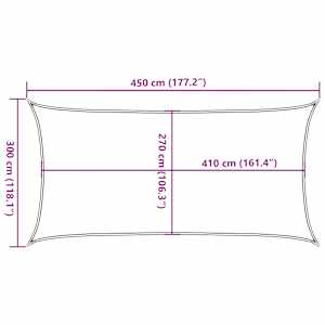 Plachta proti slunci 160 g/m² obdélník světle šedá 3x4,5 m HDPE - obrázek 10