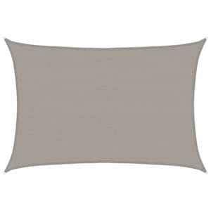Plachta proti slunci 160 g/m² obdélník světle šedá 4 x 5 m HDPE - obrázek 2