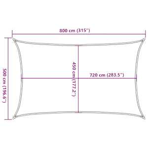 Plachta proti slunci 160 g/m² obdélník světle šedá 5 x 8 m HDPE - obrázek 10