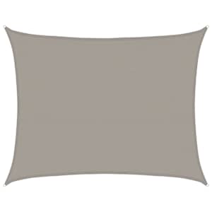 Plachta proti slunci 160 g/m² obdélník světle šedá 6 x 7 m HDPE - obrázek 2