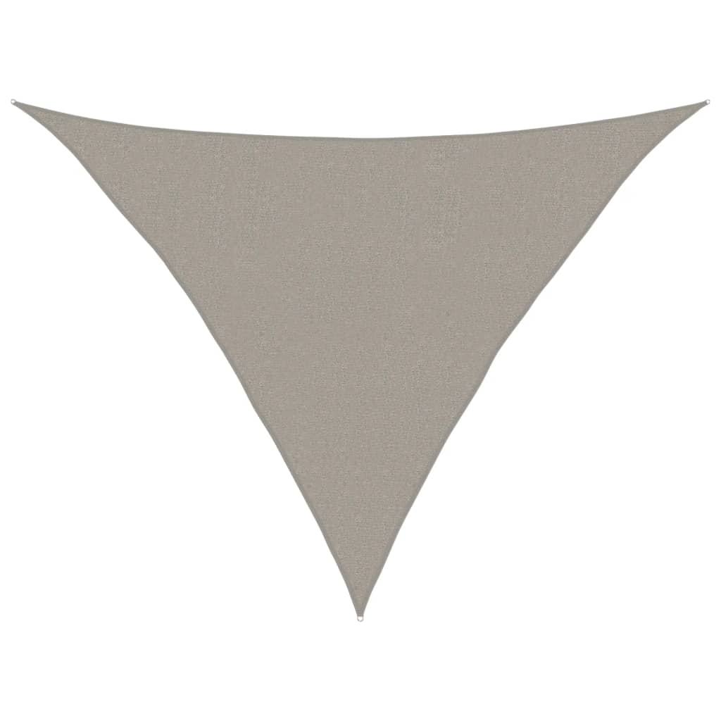 vidaXL Stínicí plachta 160 g/m² trojúhelník šedá 2,5x2,5x3,5 m HDPE