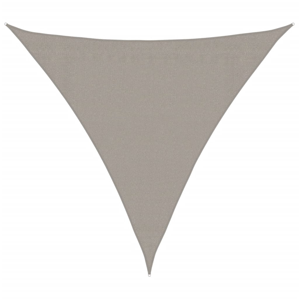 vidaXL Stínicí plachta 160 g/m² trojúhelník šedá 3,6x3,6x3,6 m HDPE