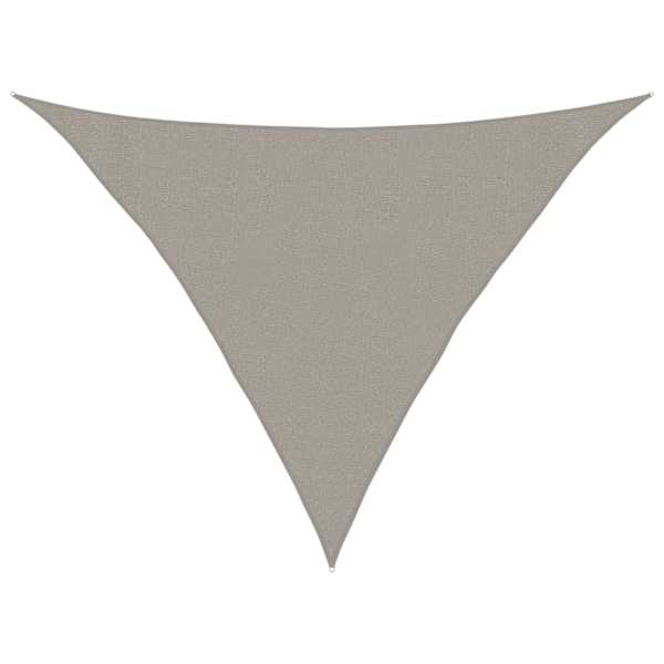 vidaXL p&auml;ikesevari puri 160 g/m&sup2; kolmnurkne helehall 3x3x4,2 m HDPE