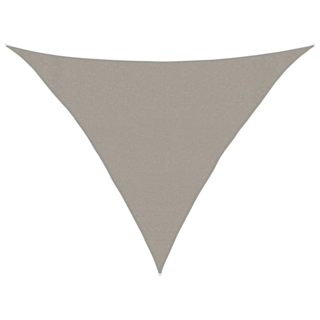 vidaXL Stínicí plachta 160 g/m² trojúhelník světle šedá 3x3x4,2 m HDPE