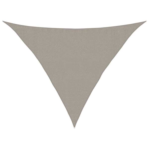 vidaXL p&auml;ikesevari puri 160 g/m&sup2; kolmnurkne helehall 3,5 x 3,5 x 4,9 m HDPE