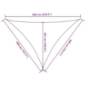 Stínicí plachta 160 g/m² trojúhelník světle šedá 4x4x5,8 m HDPE - obrázek 10
