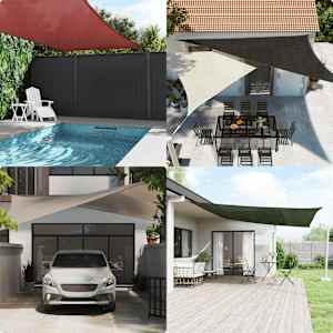 Stínicí plachta 160 g/m² trojúhelník světle šedá 5x5x6 m HDPE - obrázek 3