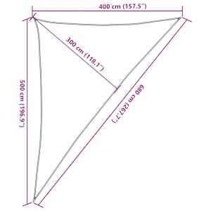 Stínicí plachta 160 g/m² trojúhelník světle šedá 4x5x6,8 m HDPE - obrázek 10