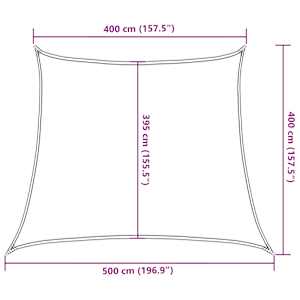 Stínicí plachta 160 g/m² lichoběžník světle šedá 4/5 x 4 m HDPE - obrázek 10