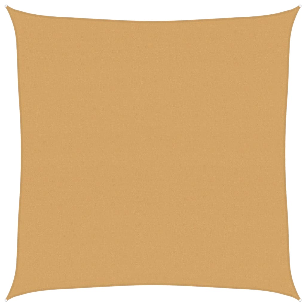 vidaXL Plachta proti slunci 160 g/mÂ˛ ÄŤtverec pĂ­skovĂˇ 6 x 6 m HDPE