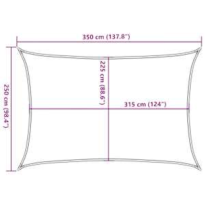 Plachta proti slunci 160 g/m² obdélník písková 2,5 x 3,5 m HDPE - obrázek 10