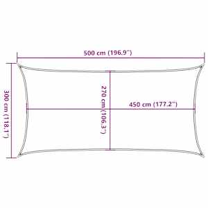 Plachta proti slunci 160 g/m² obdélník písková 3 x 5 m HDPE - obrázek 10
