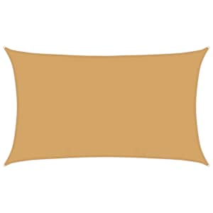 Plachta proti slunci 160 g/m² obdélník písková 5 x 8 m HDPE - obrázek 2