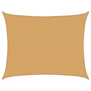 Plachta proti slunci 160 g/m² obdélník písková 6 x 7 m HDPE - obrázek 2