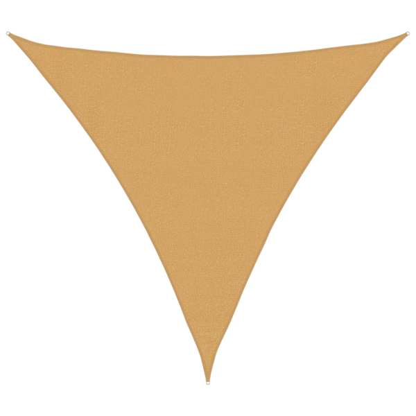 vidaXL p&auml;ikesevari puri 160 g/m&sup2; kolmnurkne liivakarva 3x3x3 m HDPE