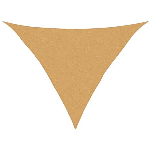 vidaXL p&auml;ikesepuri 160 g/m&sup2; kolmnurkne liivakarva 3x3x4,2 m HDPE