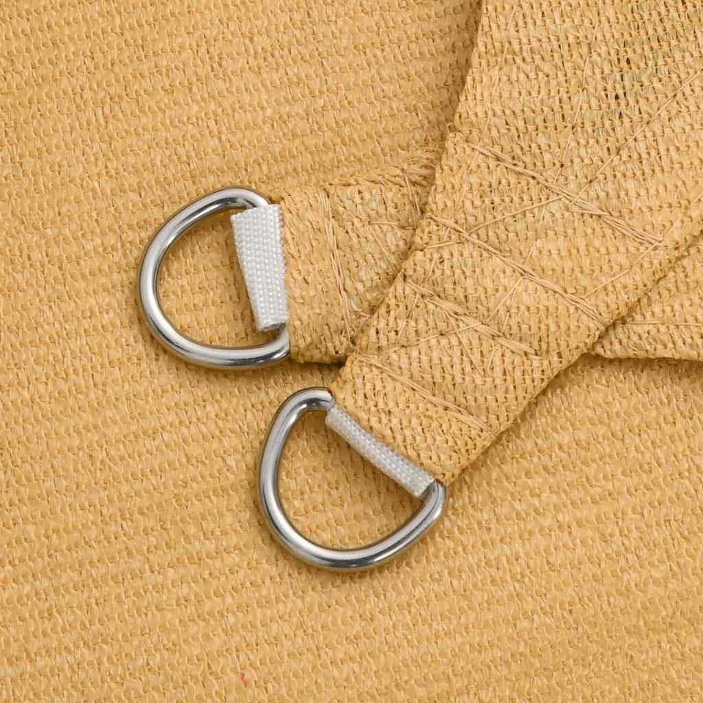 Zonnezeil 160 g/m² driehoekig 3,5x3,5x4,9 m HDPE zandkleurig image 6