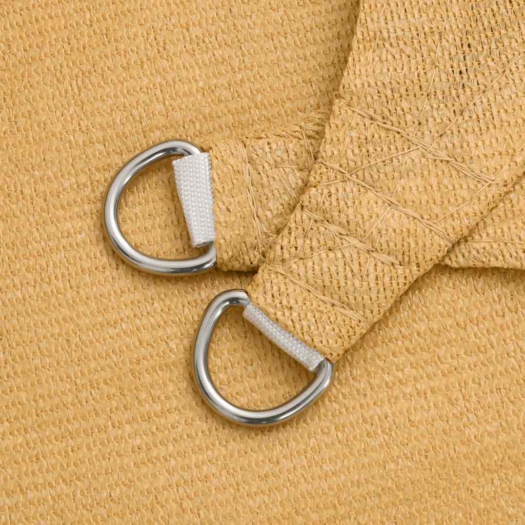 Zonnezeil 160 g/m² driehoekig 4,5x4,5x4,5 m HDPE zandkleurig image 6