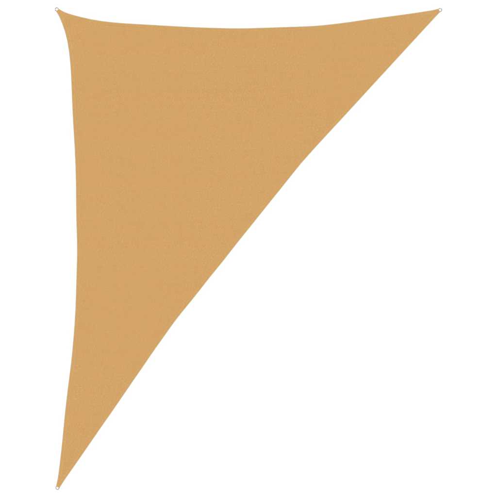 vidaXL Stínicí plachta 160 g/m² trojúhelník písková 4 x 5 x 6,8 m HDPE