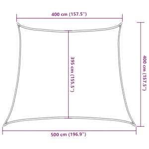 Stínicí plachta 160 g/m² lichoběžník světle šedá 4/5 x 4 m HDPE - obrázek 10