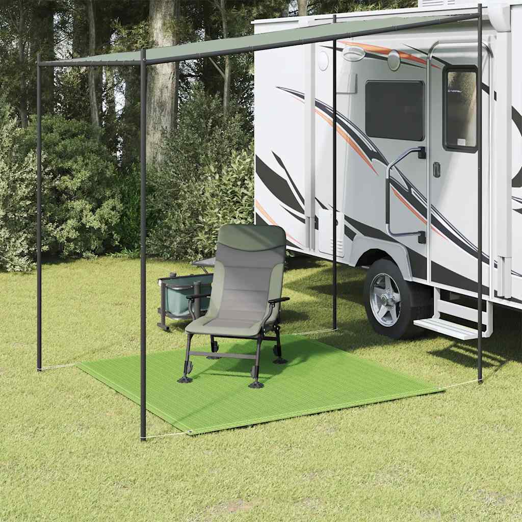 vidaXL Covor pentru cort, verde deschis, 200x200 cm, HDPE