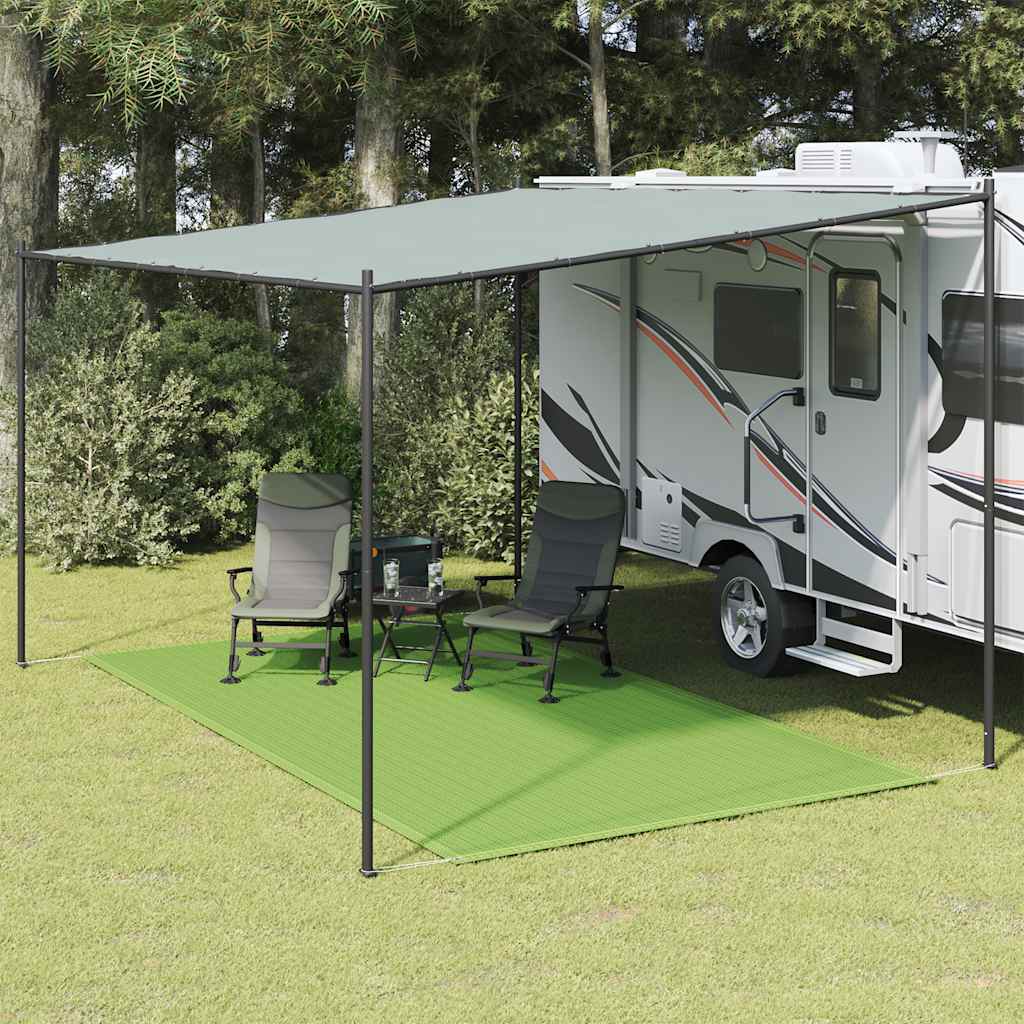 vidaXL Covor pentru cort, verde deschis, 250x400 cm, HDPE