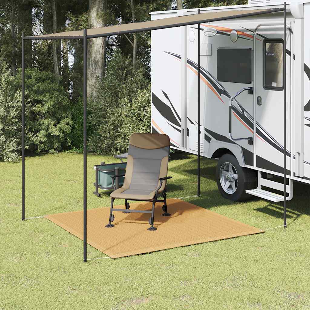 vidaXL Zeltteppich Sandfarbe 250x250 cm HDPE