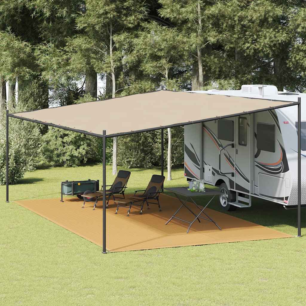 telttæppe 400x800 cm HDPE sandfarvet