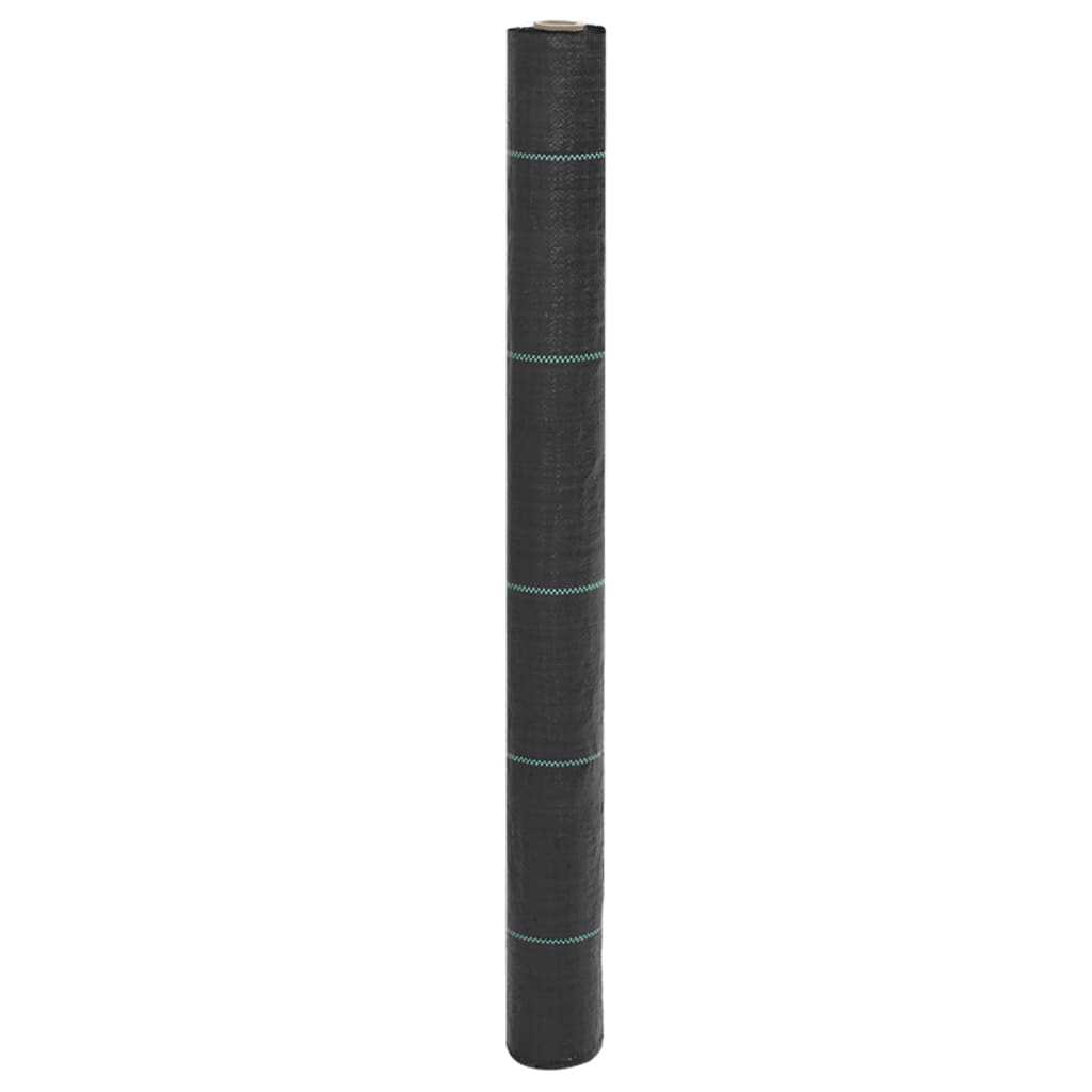 vidaXL Membrană antiburuieni, negru, 1x5 m, PP