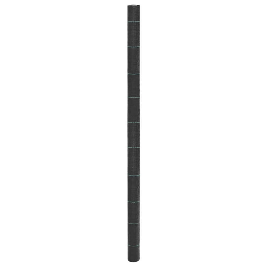 vidaXL Membrană antiburuieni, negru, 2x200 m, PP