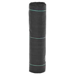 vidaXL umbrohumatt, must, 0,5x10 m, PP