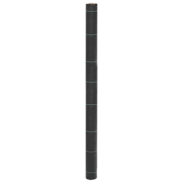 vidaXL umbrohumatt, must, 1,5 x 25 m, PP