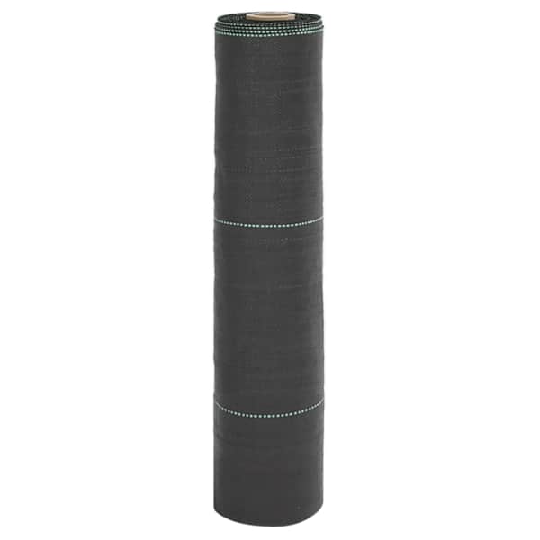vidaXL umbrohumatt, must, 0,5x10 m, PP