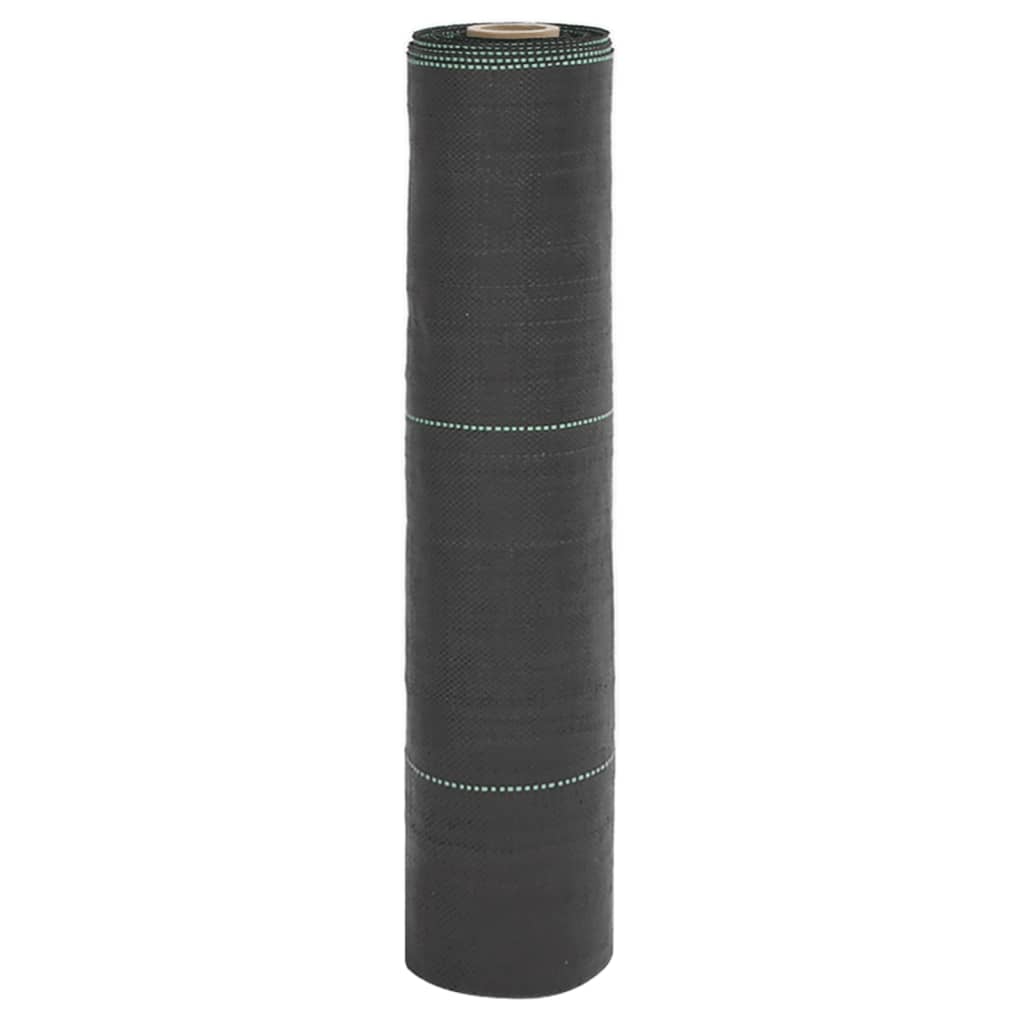 vidaXL Membrană antiburuieni, negru, 0,5x10 m, PP