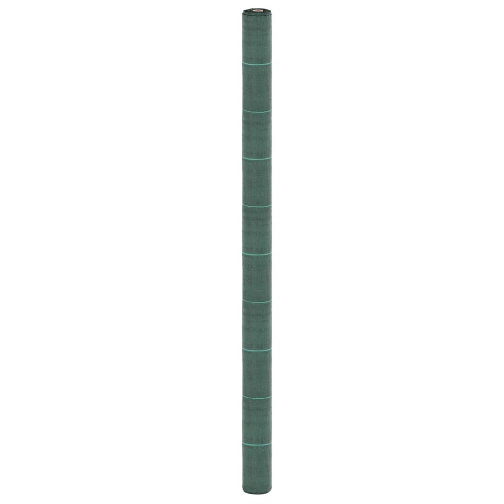 vidaXL Membrană antiburuieni, verde, 2x5 m, PP