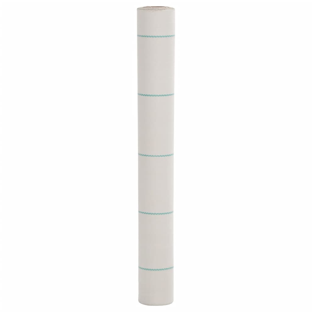 vidaXL Membrană antiburuieni, alb, 1x10 m, PP