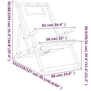Skládací plážová křesla 2 ks vícebarevná textil - obrázek 9