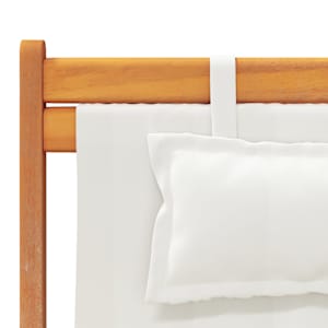 Skládací plážová křesla 2 ks krémová textil - obrázek 8