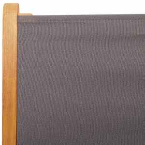 Polohovací zahradní židle 4 ks antracitové textil a masiv - obrázek 9