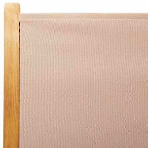 Polohovací zahradní židle 4 ks taupe textil a masivní dřevo - obrázek 9