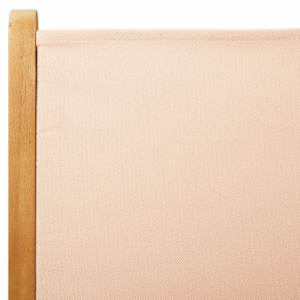Polohovací zahradní židle 6 ks béžové textil a masivní dřevo - obrázek 9