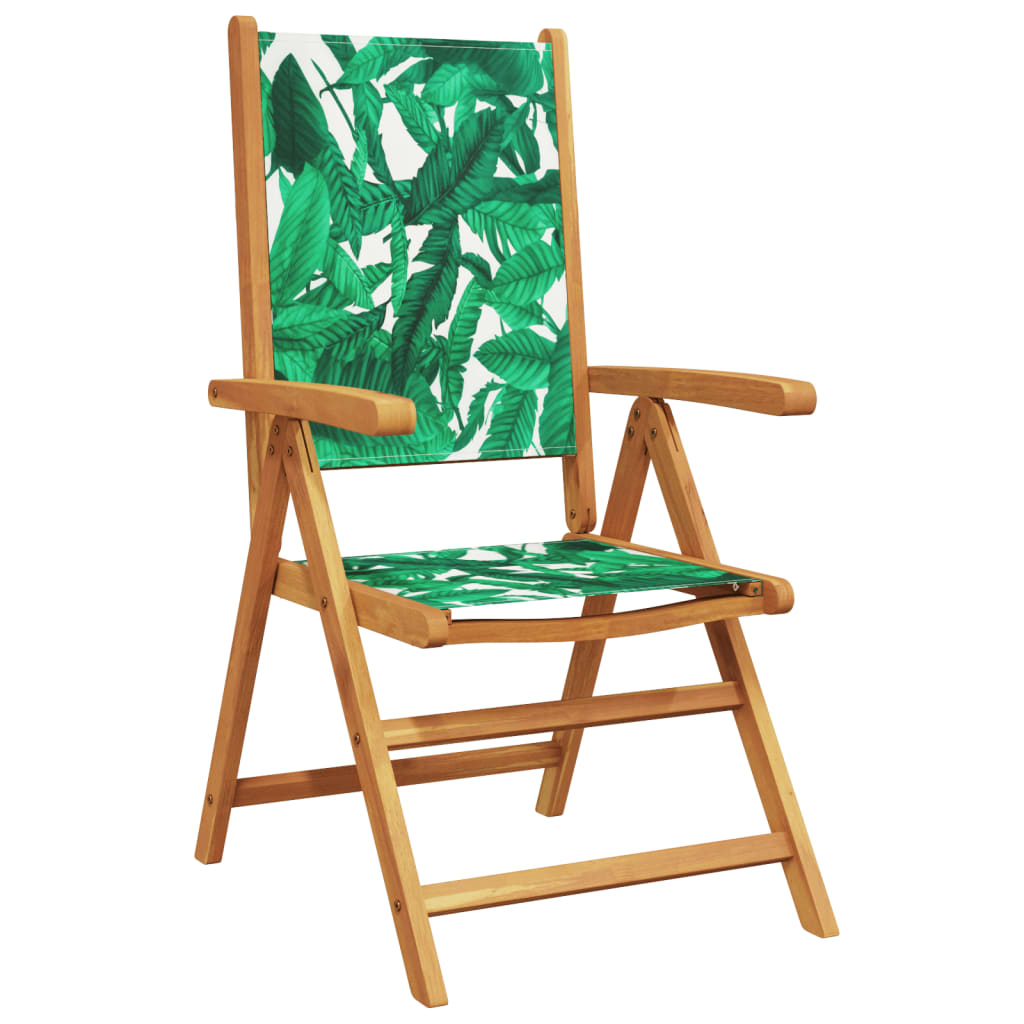vidaXL Tuinstoelen 6 st verstelbaar massief hout en stof groen afbeelding