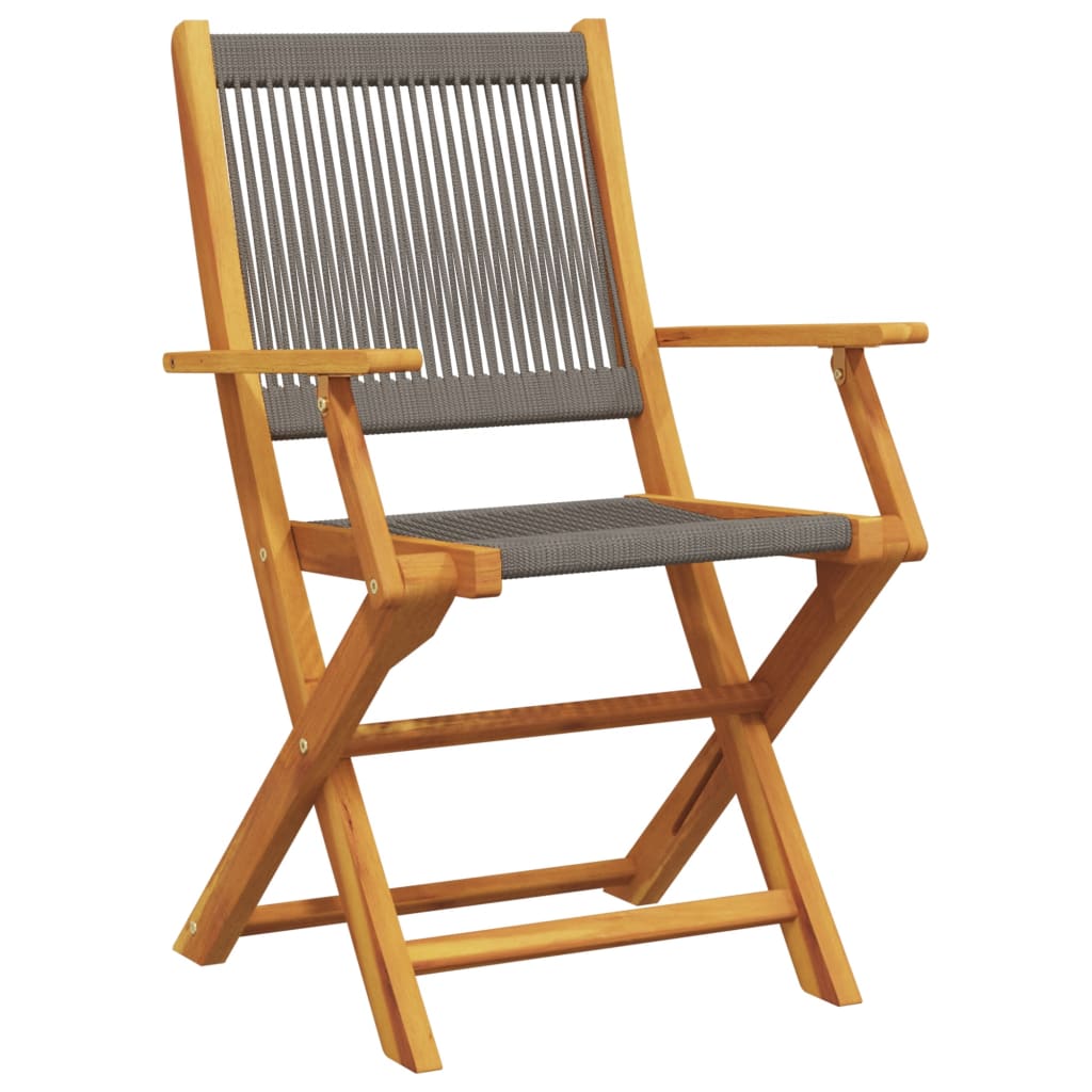 vidaXL Tuinstoelen 6 st inklapbaar massief acaciahout grijs afbeelding