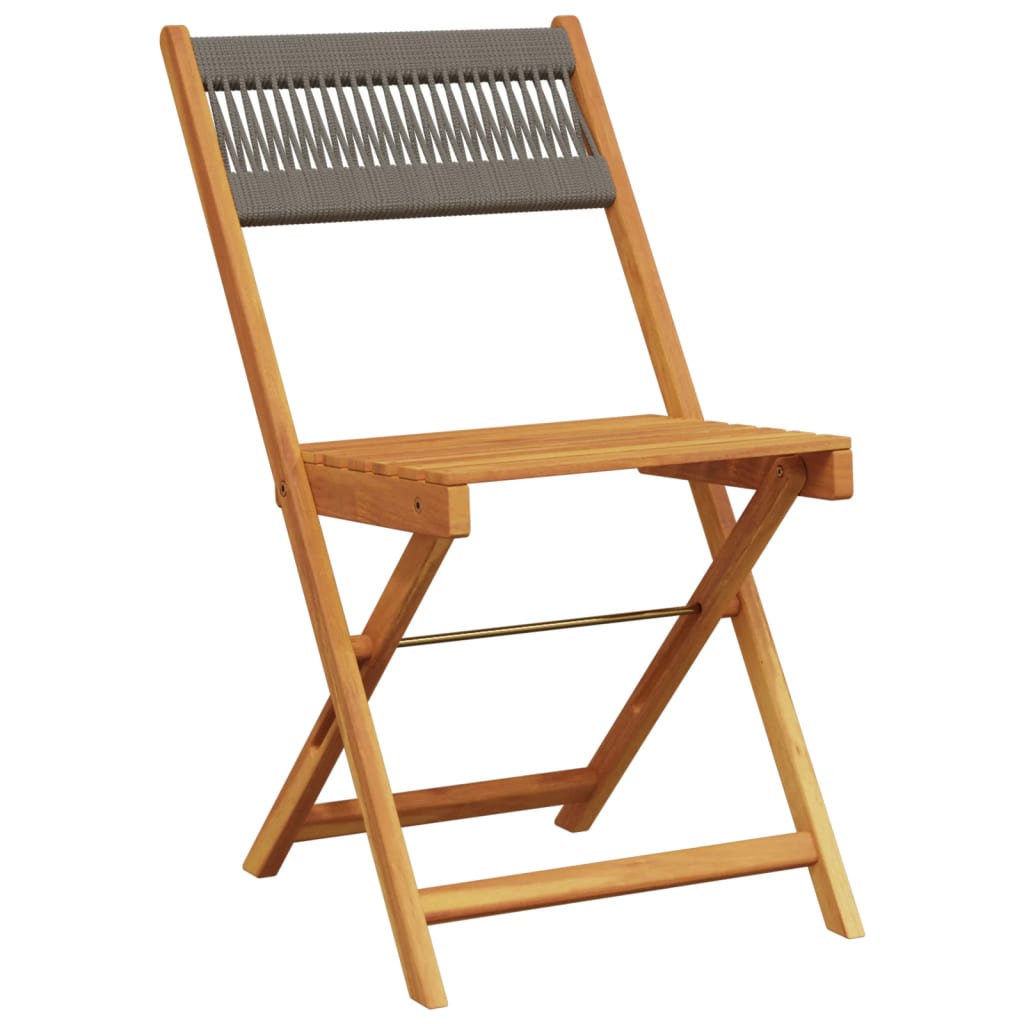 vidaXL Tuinstoelen 4 st inklapbaar massief acaciahout grijs afbeelding